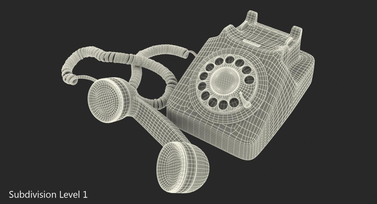 3D Old Rotary Phone