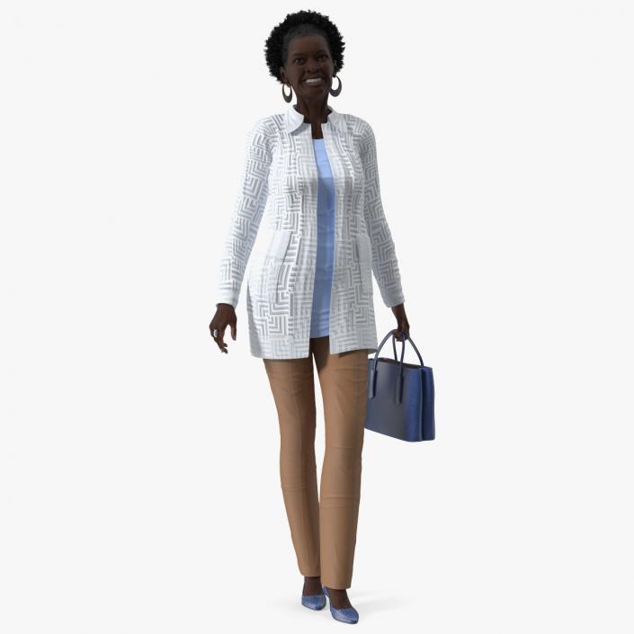 Afro American Grandma Everyday Style Walking 3D model