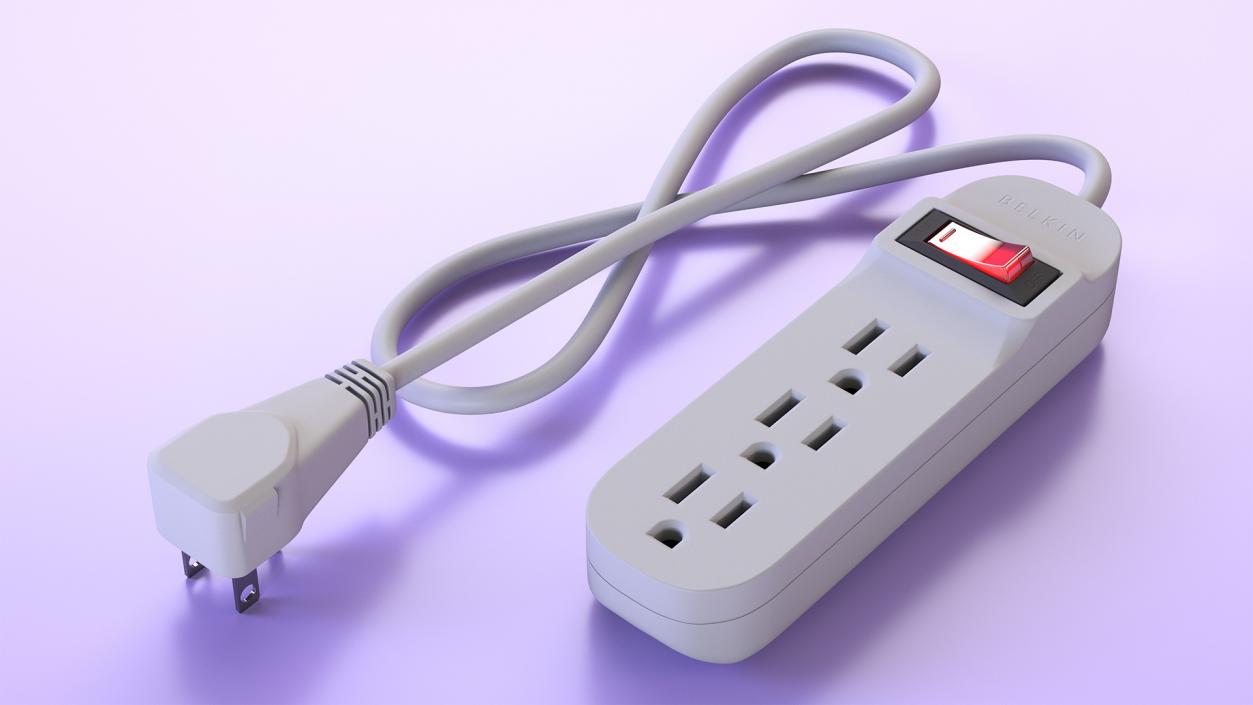 3D Electrical Outlets and Power Strip Sockets Collection model