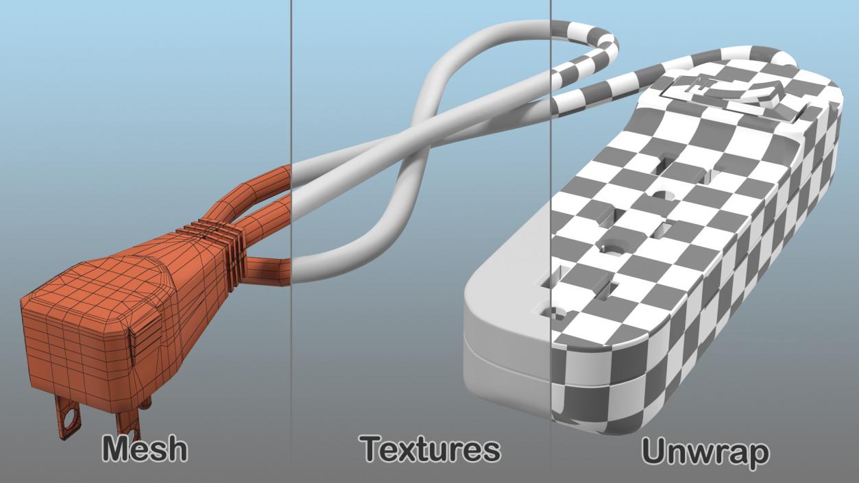 3D Electrical Outlets and Power Strip Sockets Collection model