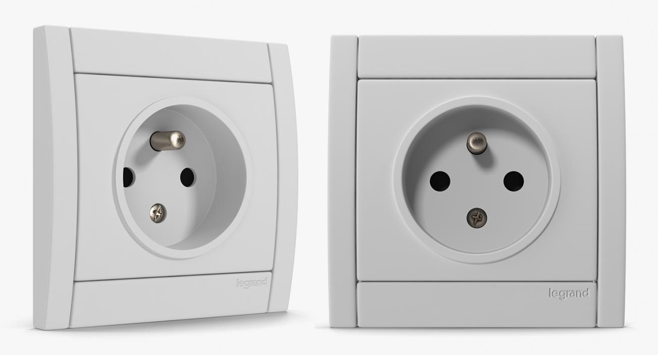 3D Electrical Outlets and Power Strip Sockets Collection model