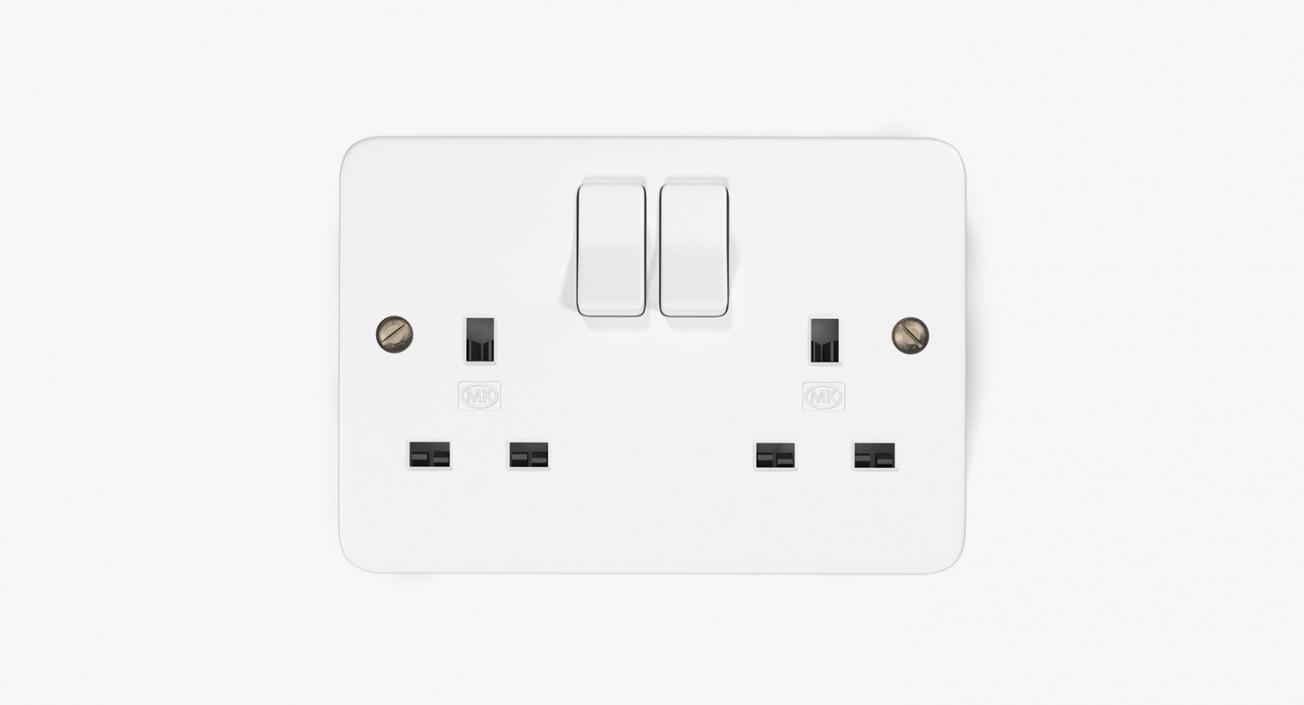 3D Electrical Outlets and Power Strip Sockets Collection model