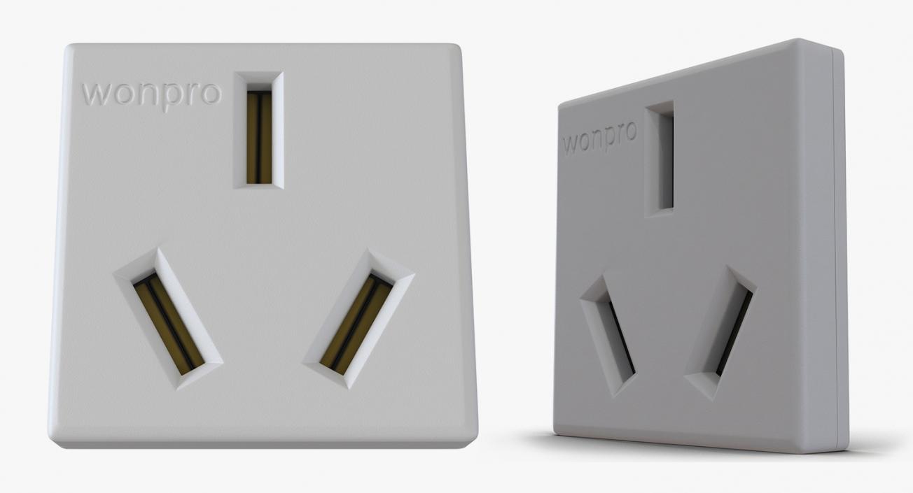 3D Electrical Outlets and Power Strip Sockets Collection model