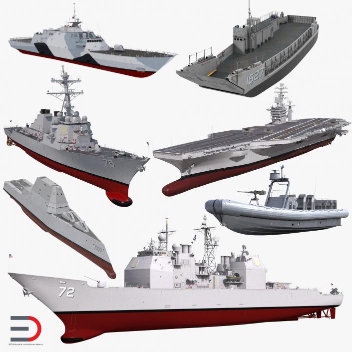 US Warships Collection 3D