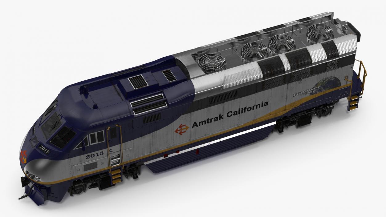 3D Amtrak California Passenger Locomotive model