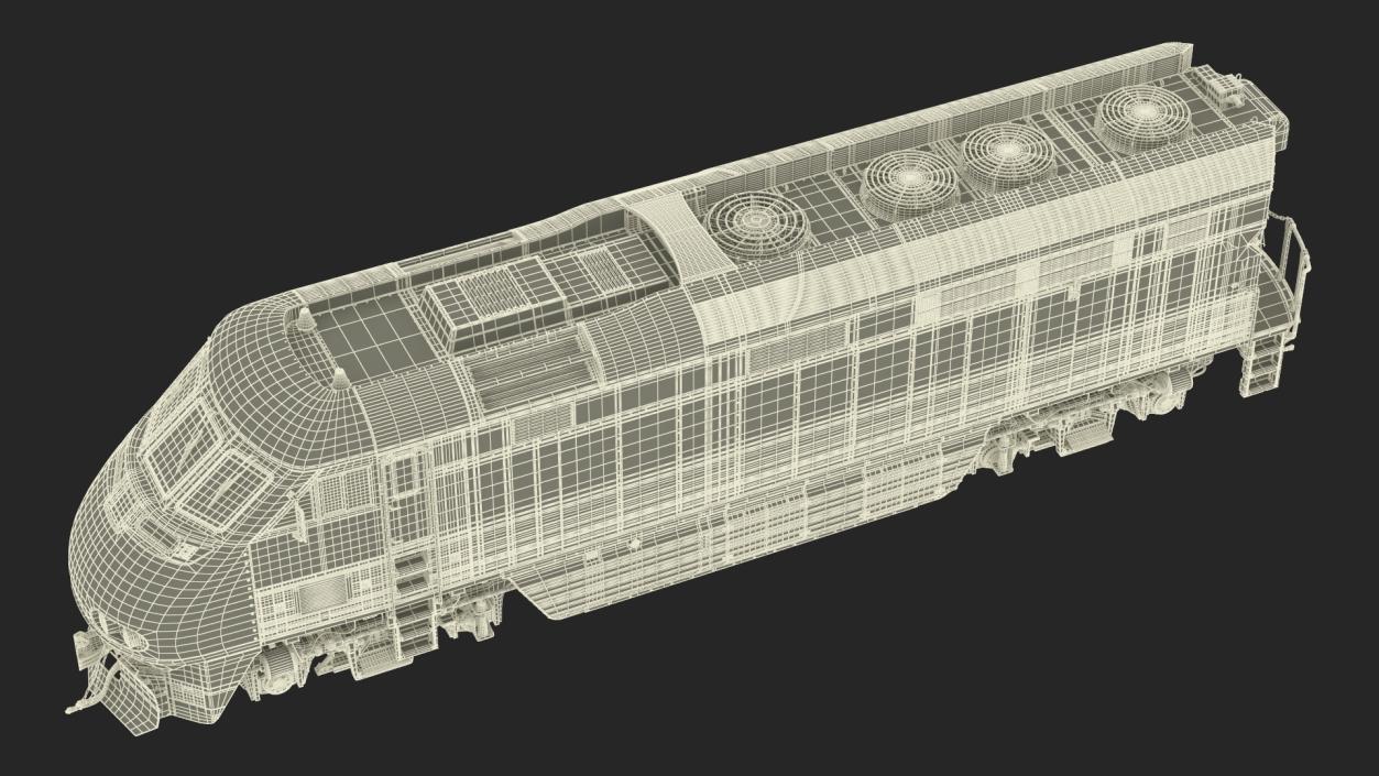 3D Amtrak California Passenger Locomotive model