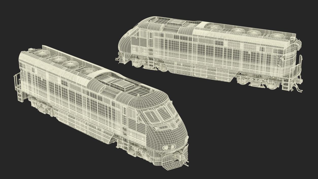 3D Amtrak California Passenger Locomotive model