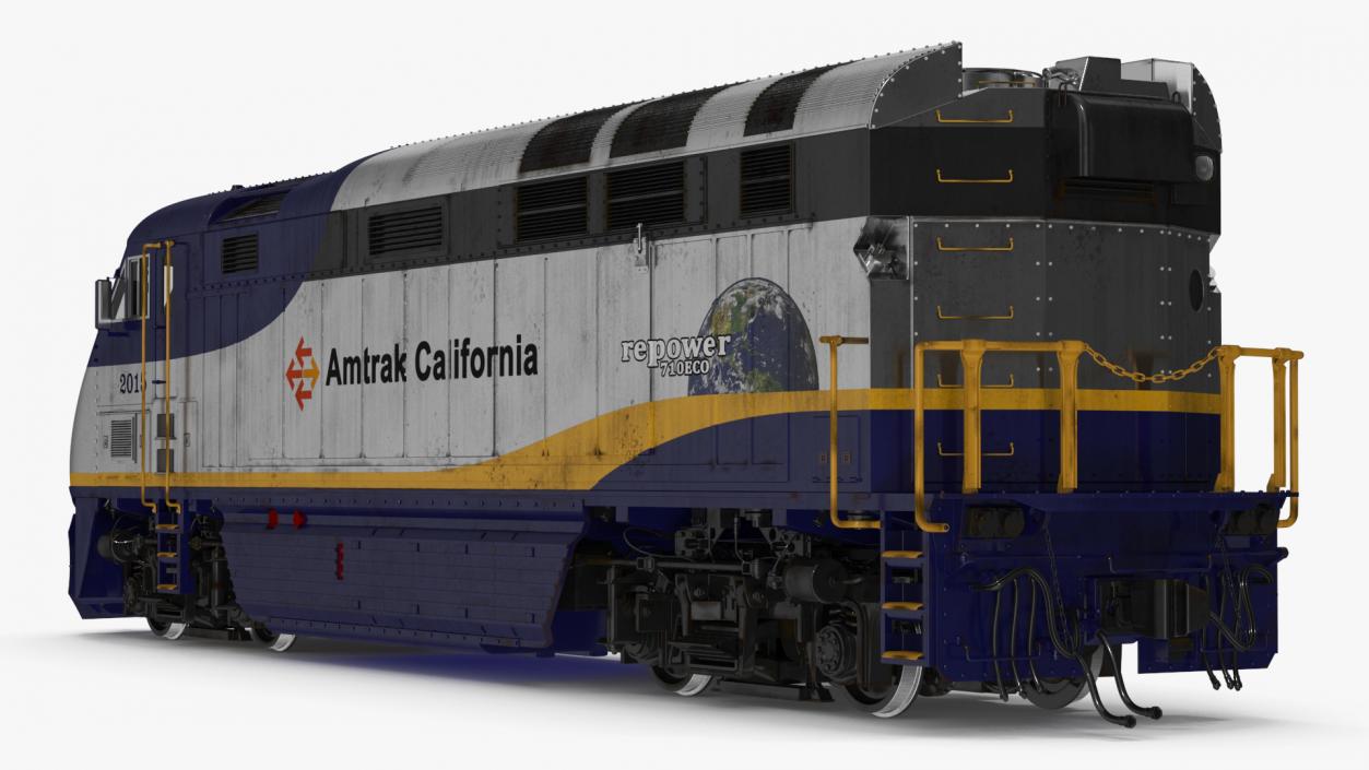 3D Amtrak California Passenger Locomotive model