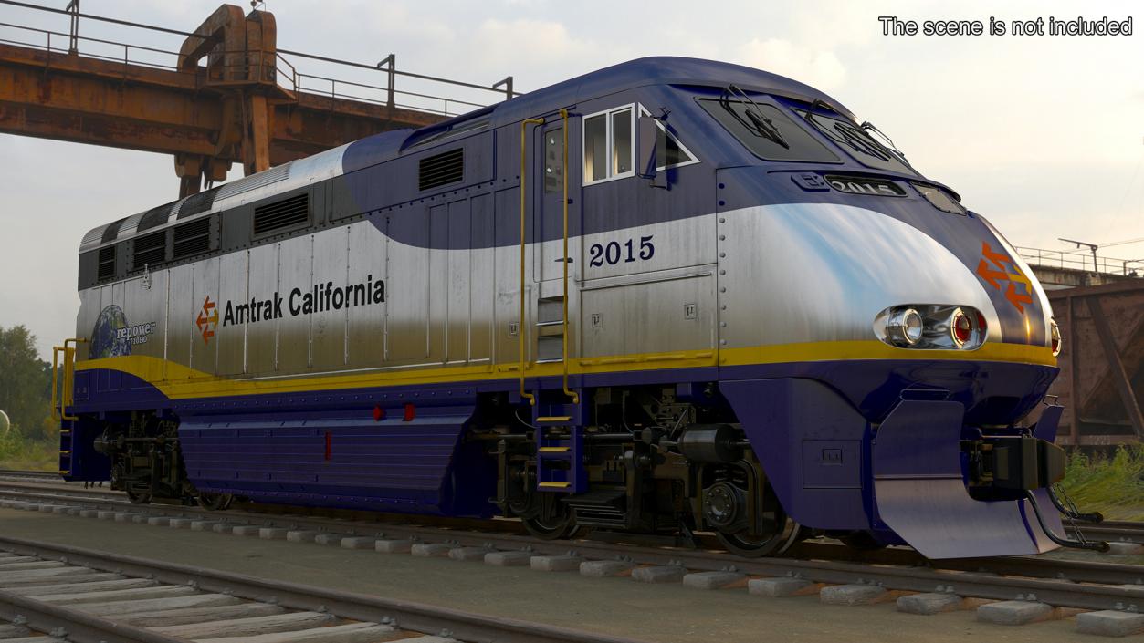 3D Amtrak California Passenger Locomotive model