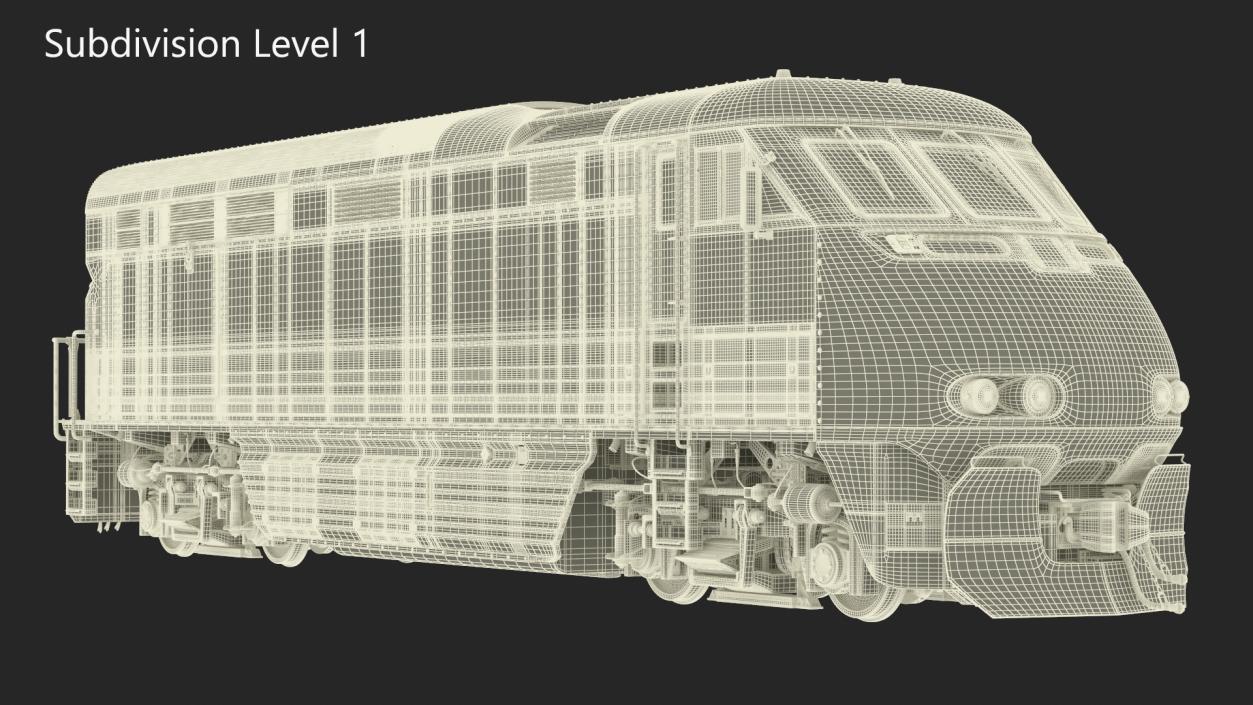 3D Amtrak California Passenger Locomotive model