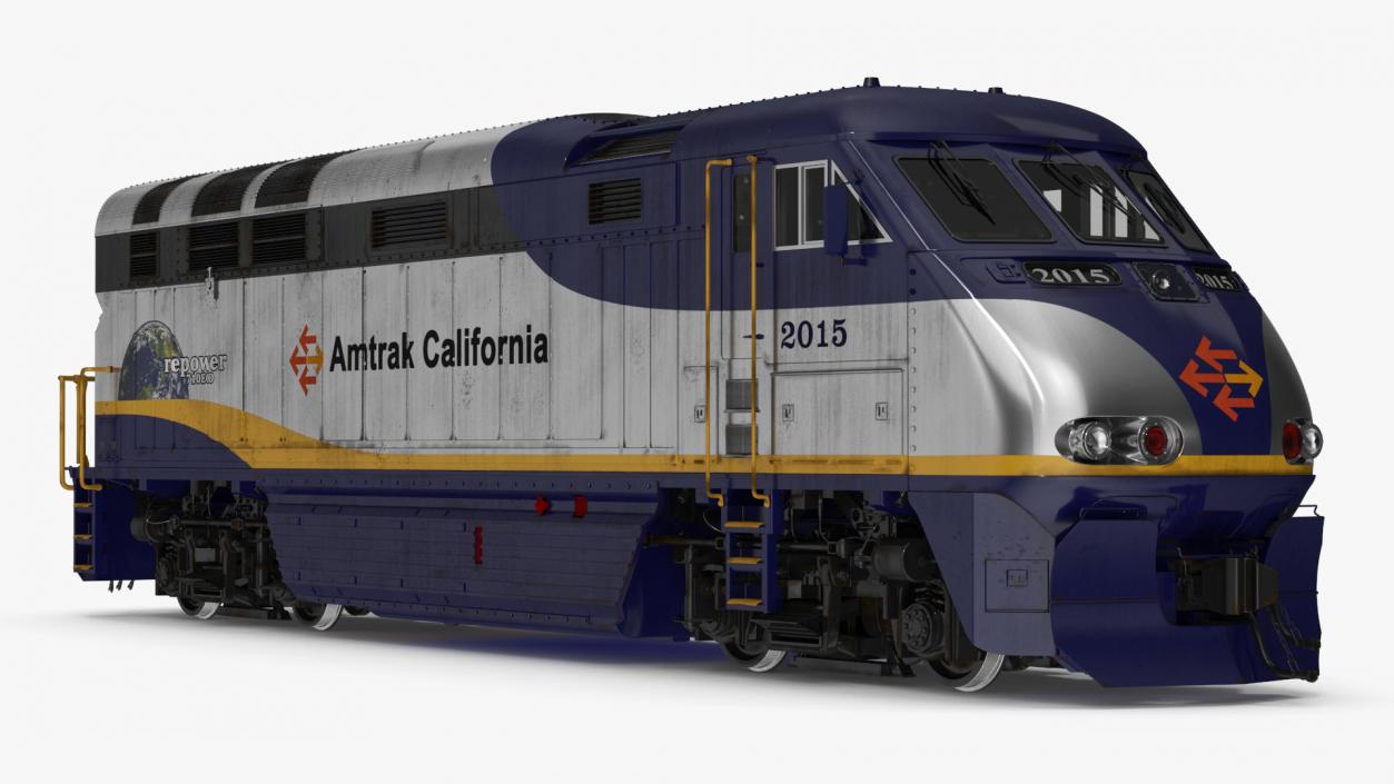 3D Amtrak California Passenger Locomotive model