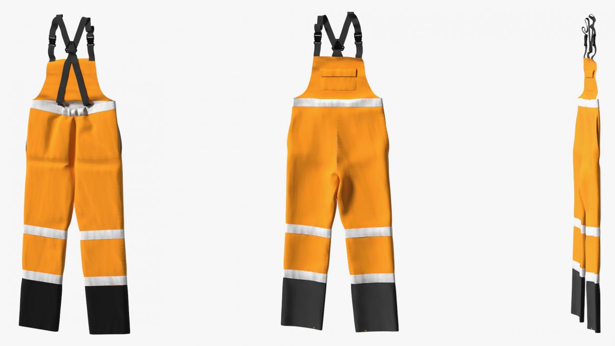 3D Safety Rain Overalls High Visibility