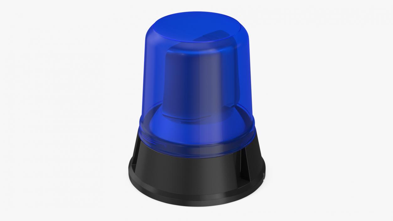 Flashing Rotating Beacon Blue 3D model