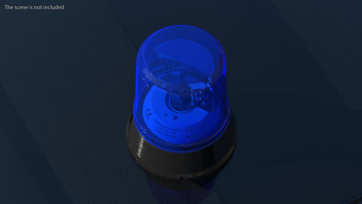 Flashing Rotating Beacon Blue 3D model