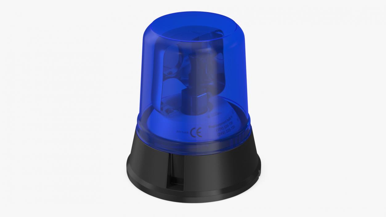 Flashing Rotating Beacon Blue 3D model