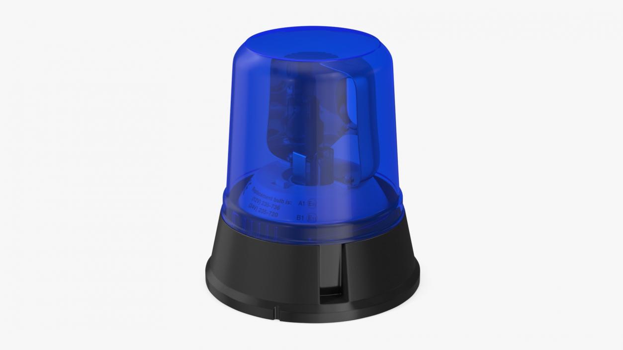 Flashing Rotating Beacon Blue 3D model