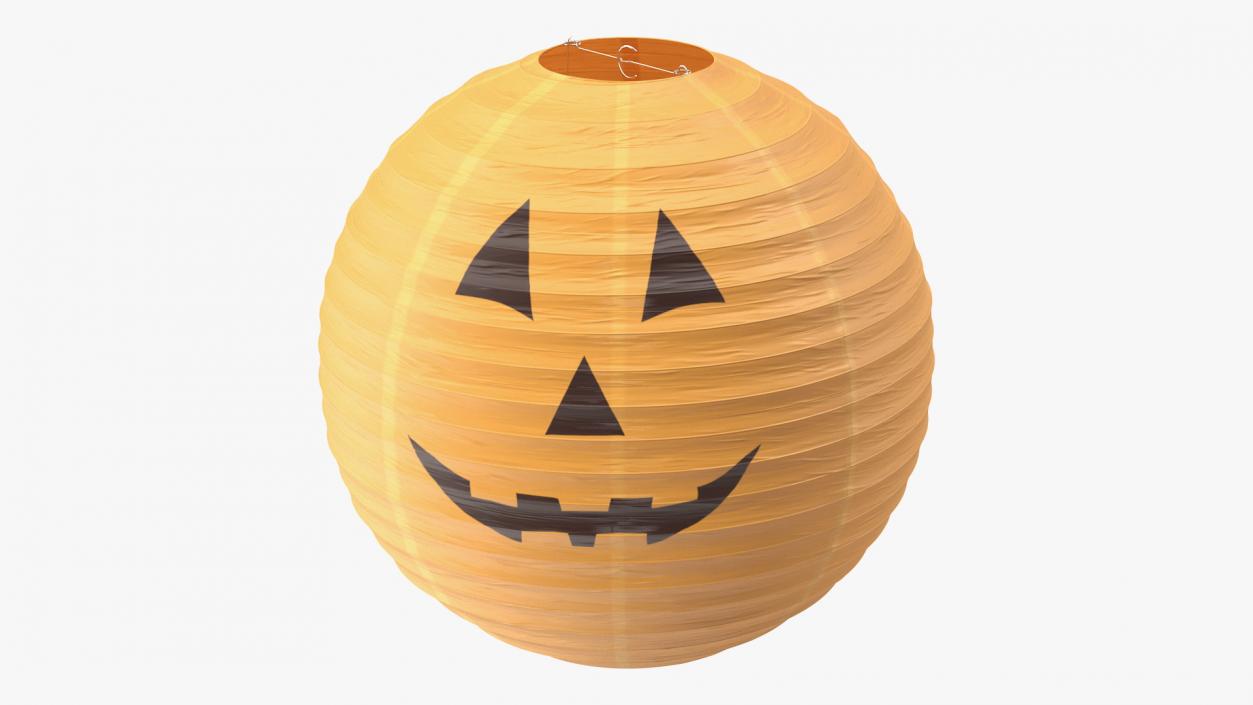 Round Paper Lantern Pumpkin Head 3D