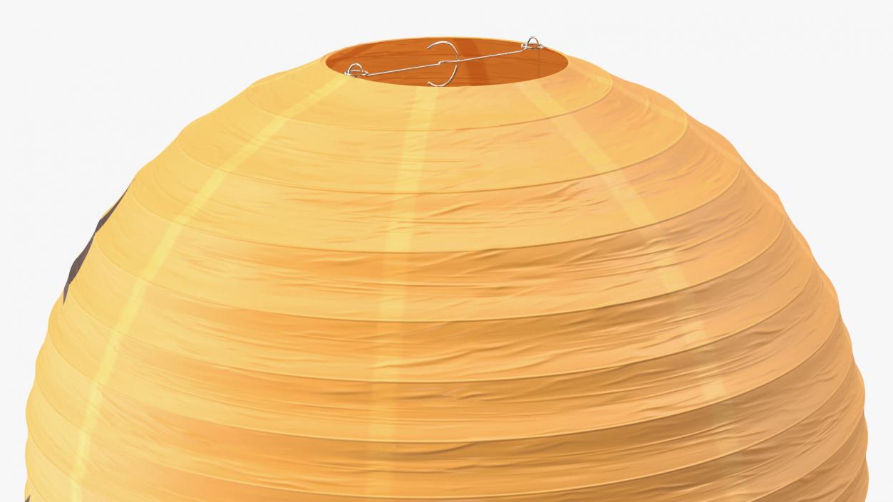 Round Paper Lantern Pumpkin Head 3D