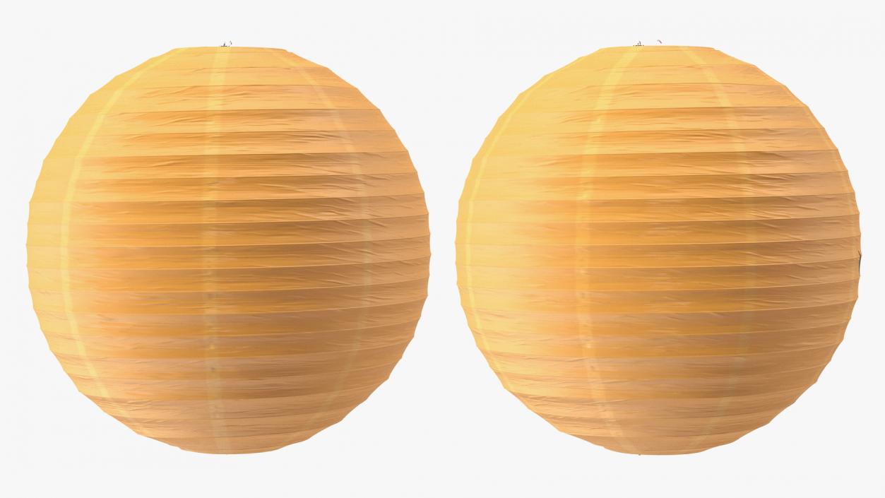 Round Paper Lantern Pumpkin Head 3D