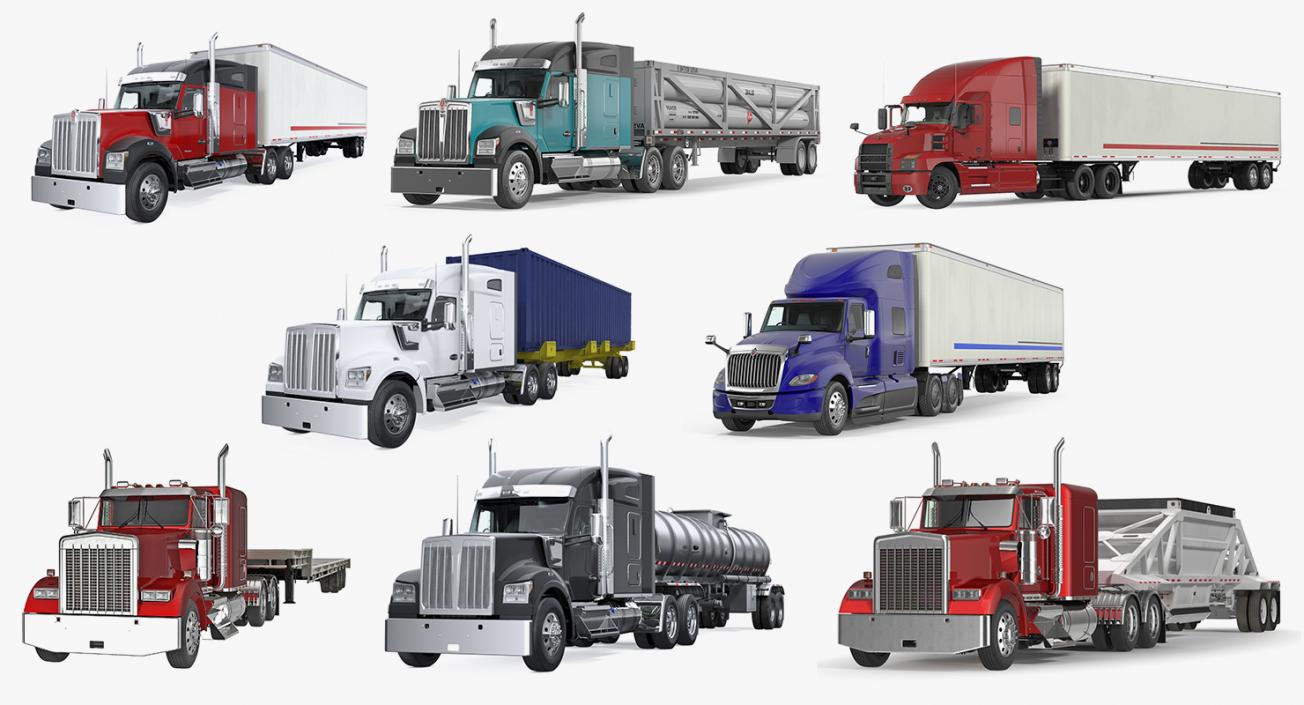 3D model Trucks and Trailers Collection