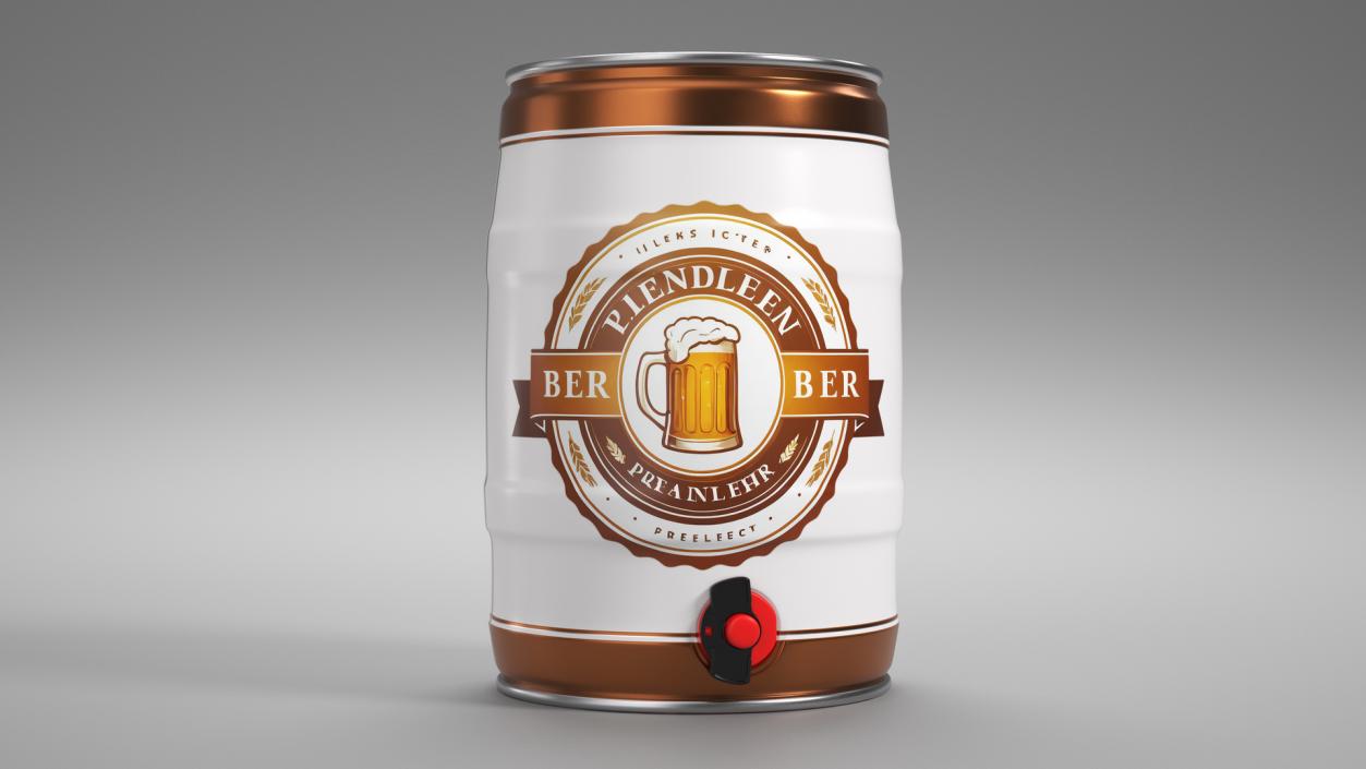 3D model Generic Beer Keg with Tap