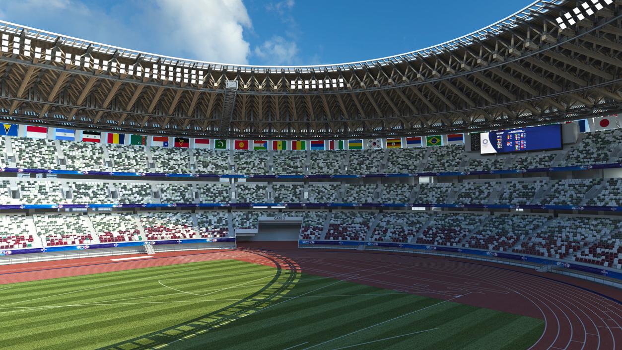 New National Olympic Stadium Tokyo 3D model