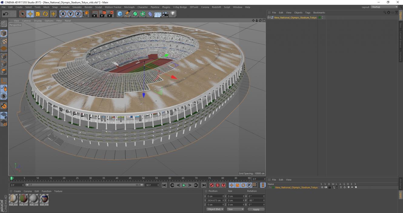 New National Olympic Stadium Tokyo 3D model