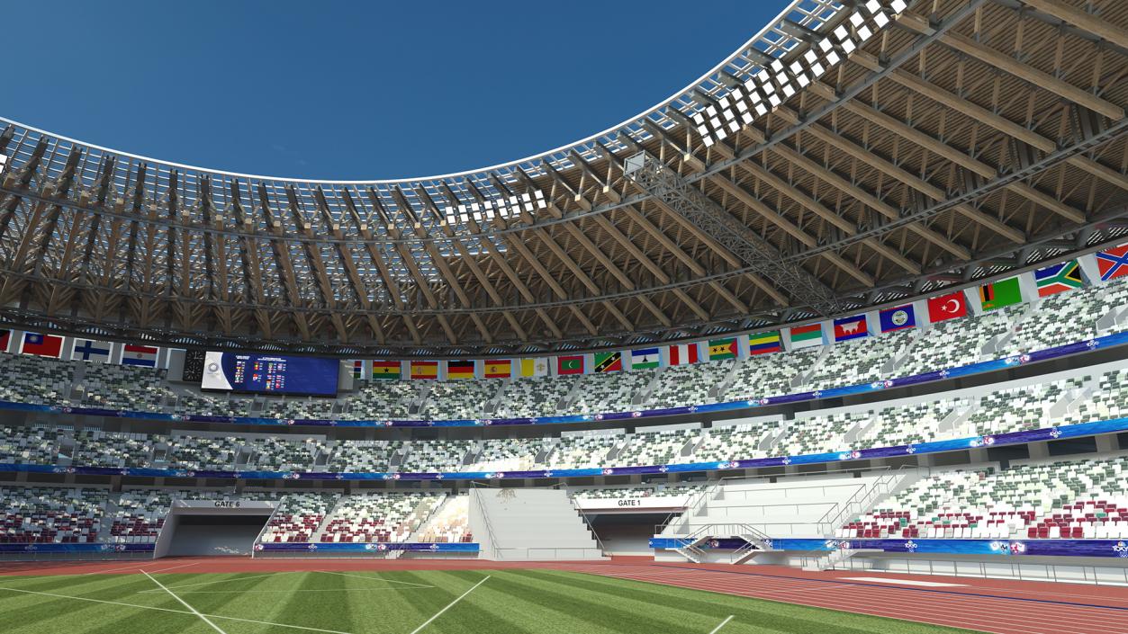 New National Olympic Stadium Tokyo 3D model