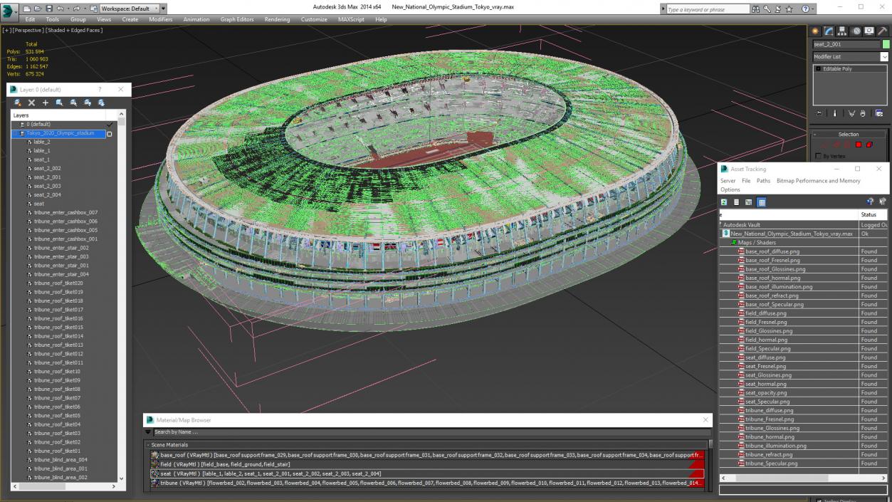 New National Olympic Stadium Tokyo 3D model