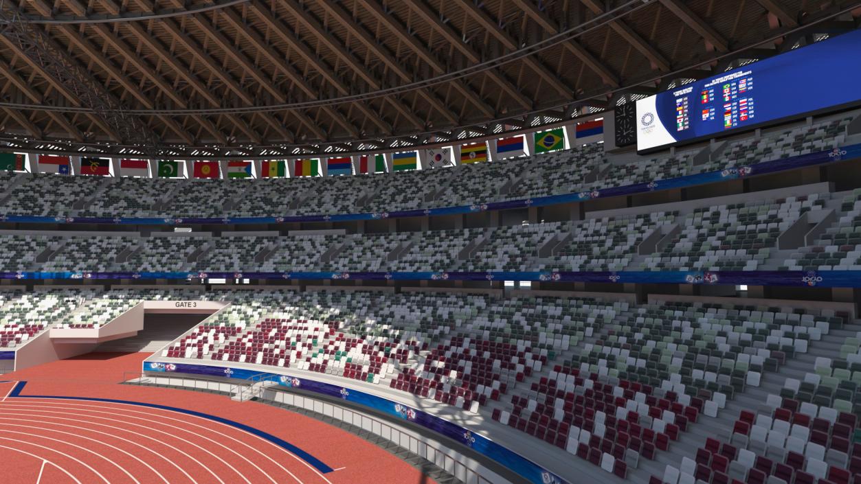 New National Olympic Stadium Tokyo 3D model