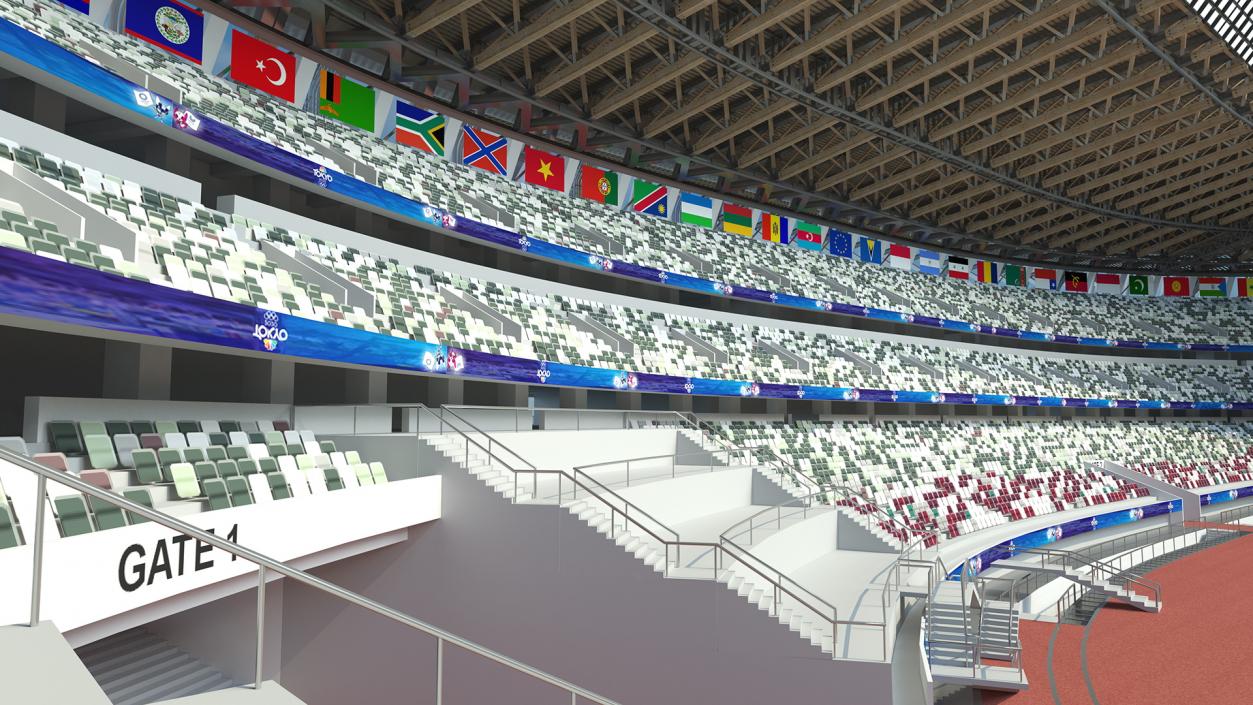 New National Olympic Stadium Tokyo 3D model