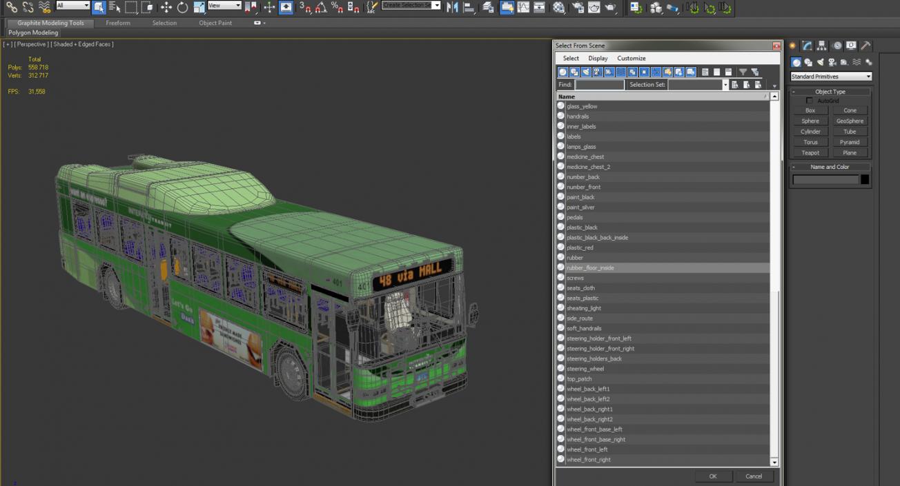 3D model Gillig Low Floor Hybrid Bus Intercity Transit