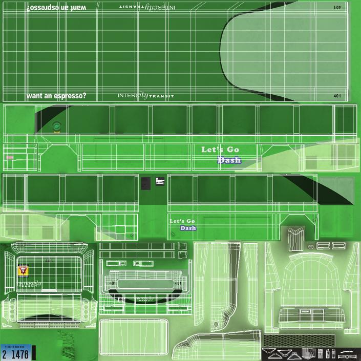 3D model Gillig Low Floor Hybrid Bus Intercity Transit