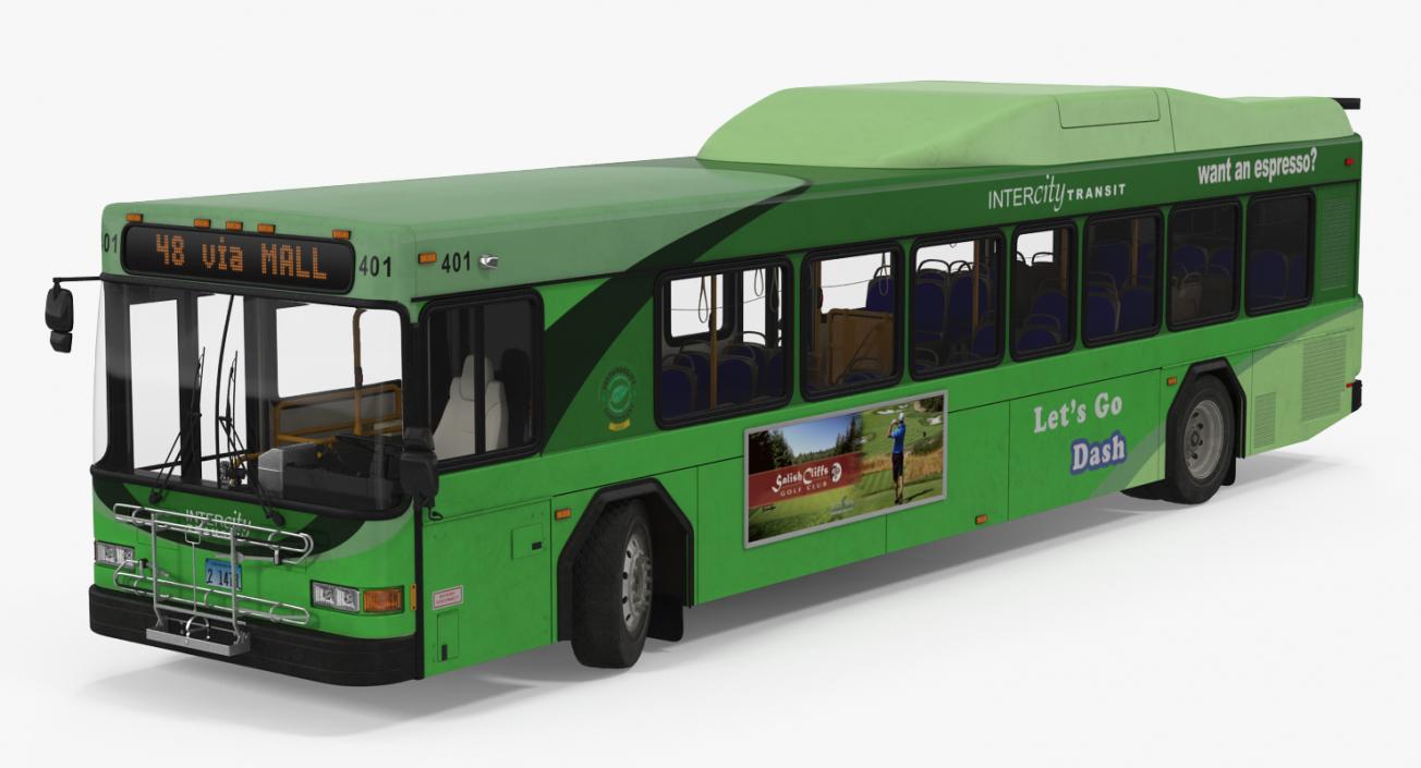 3D model Gillig Low Floor Hybrid Bus Intercity Transit