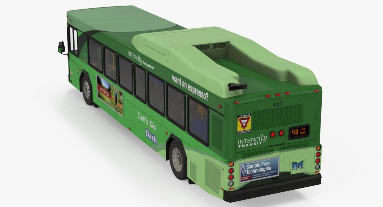 3D model Gillig Low Floor Hybrid Bus Intercity Transit