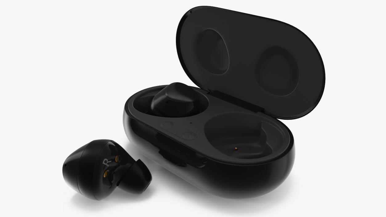 Samsung Galaxy Buds Plus with Charging Case Black 3D model