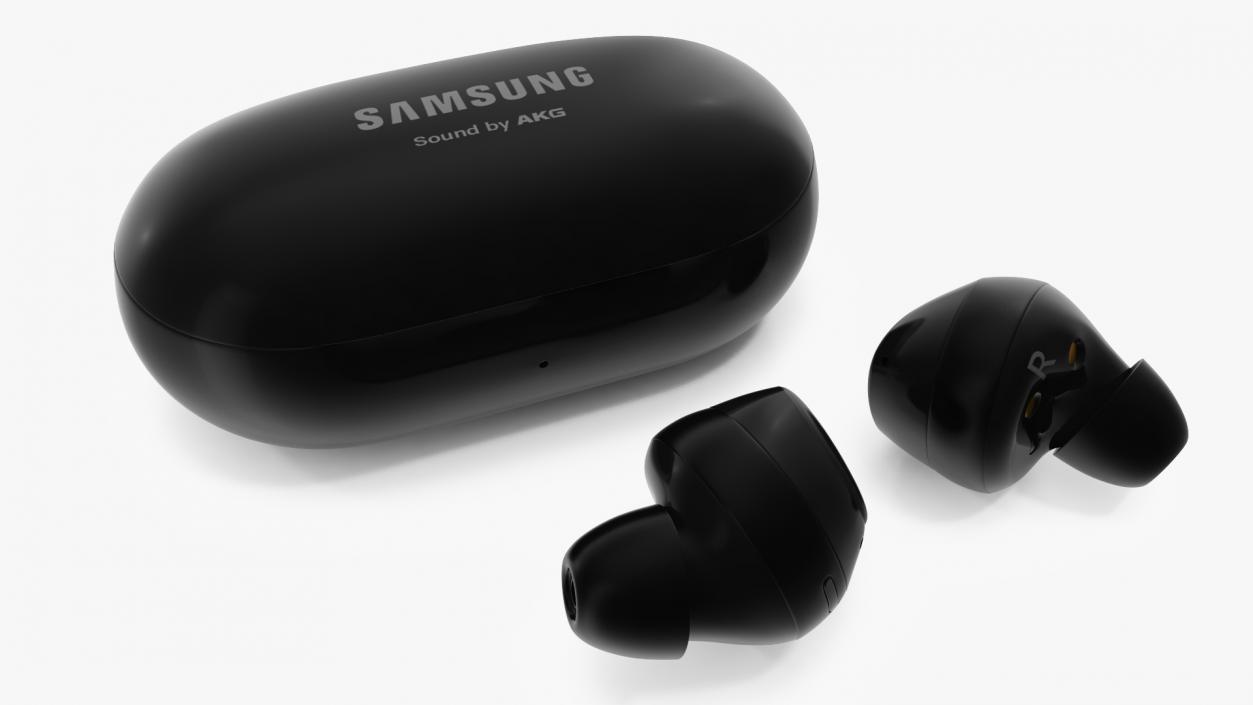 Samsung Galaxy Buds Plus with Charging Case Black 3D model