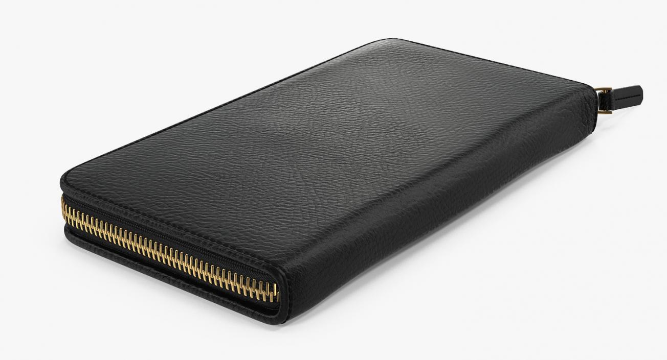 3D Zip Around Wallet Black model