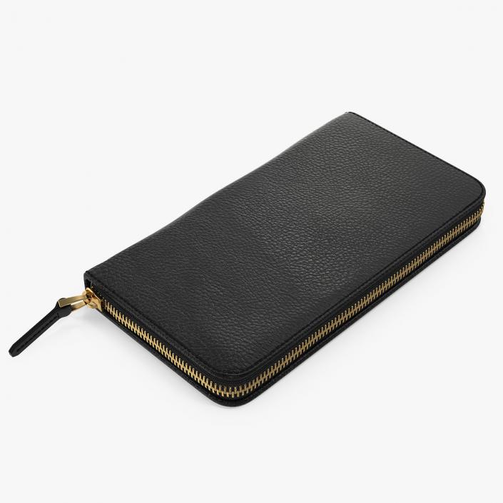 3D Zip Around Wallet Black model