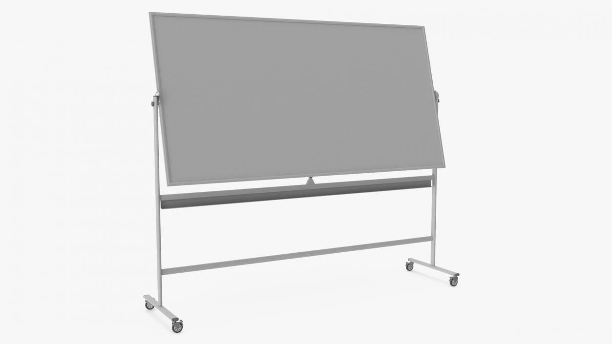 3D Office Magnetic Whiteboard on Wheels