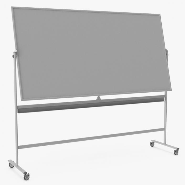 3D Office Magnetic Whiteboard on Wheels