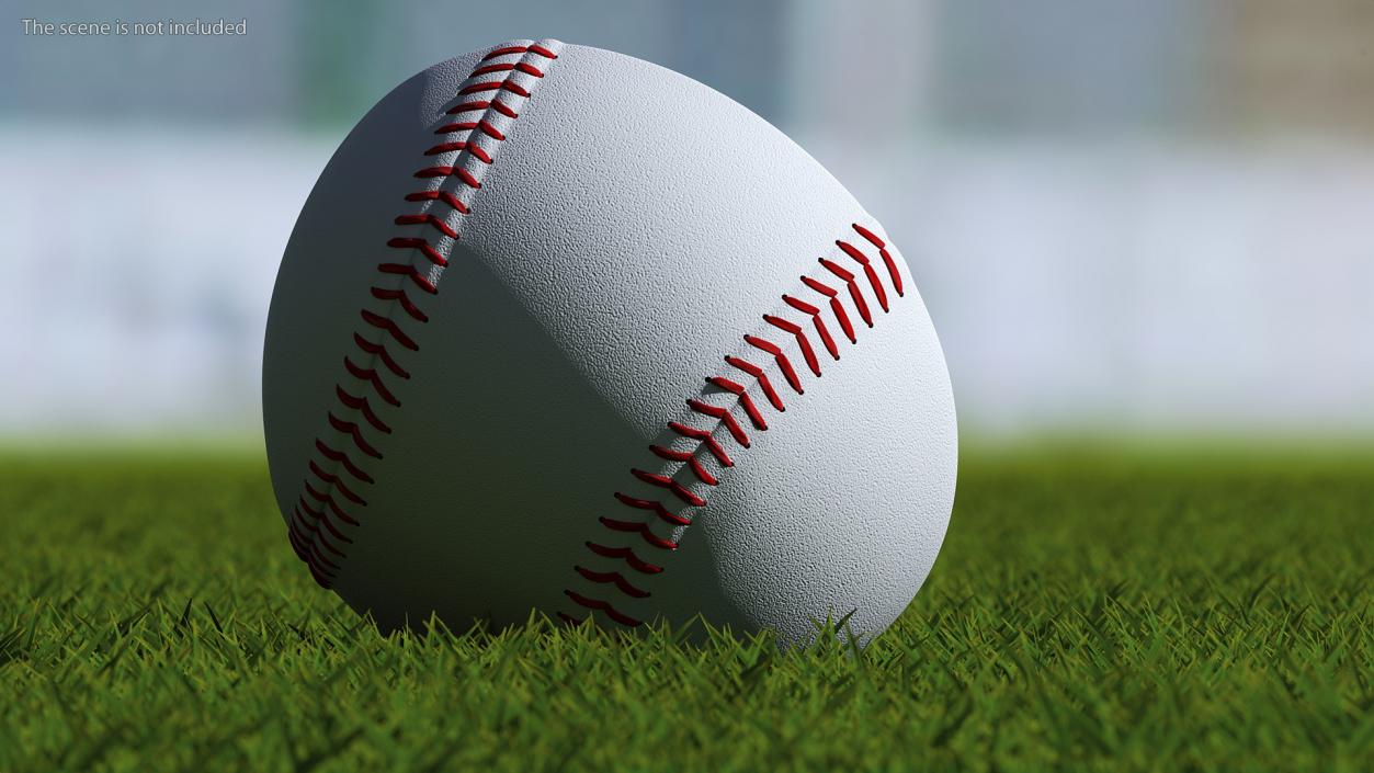 3D Baseball Ball Half model