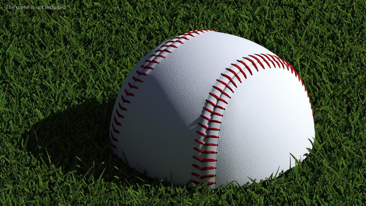 3D Baseball Ball Half model