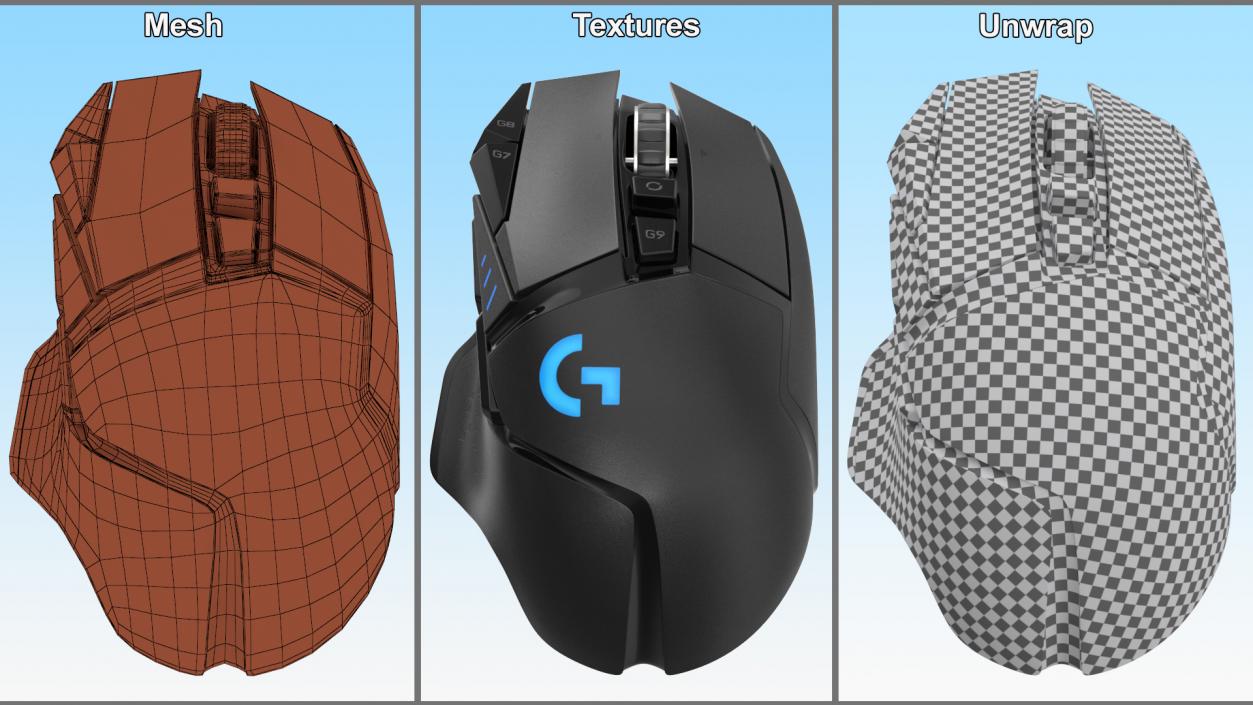 3D model Wireless Gaming Mouse Logitech G502