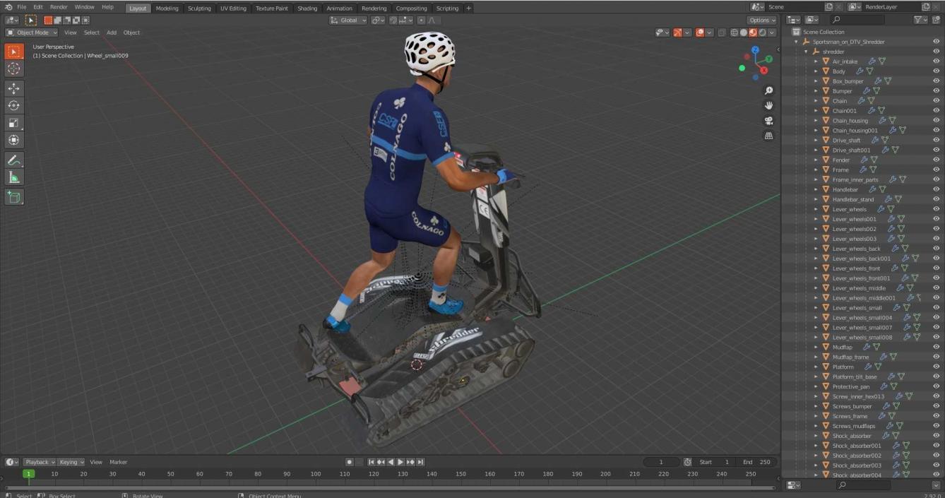 3D model Sportsman on DTV Shredder