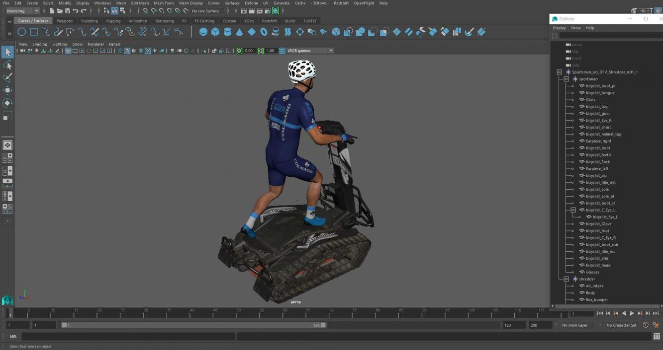 3D model Sportsman on DTV Shredder