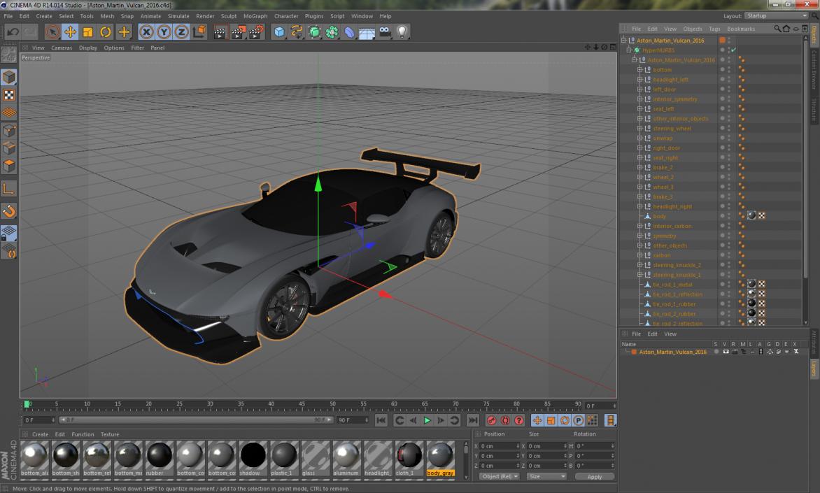 Aston Martin Vulcan 2016 3D model