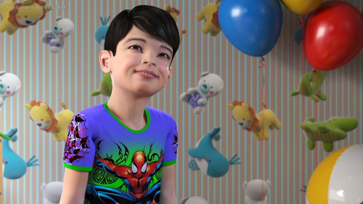 3D Rigged Asian Child Boys Collection 2