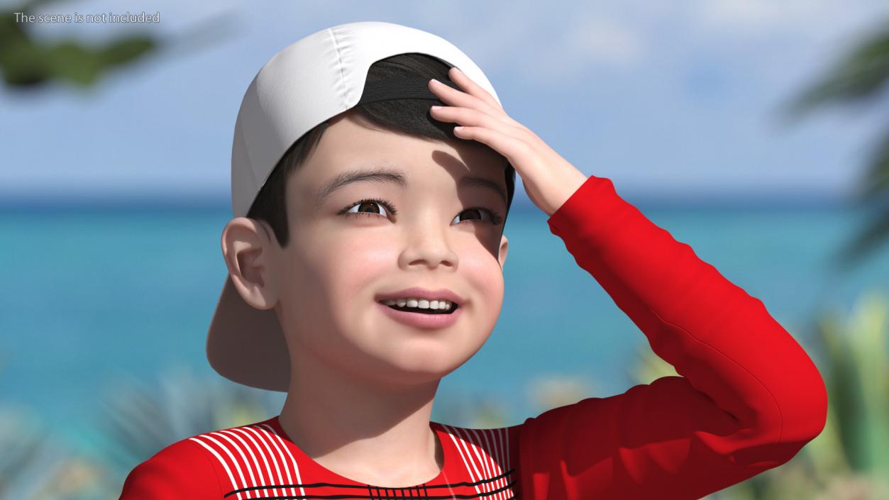 3D Rigged Asian Child Boys Collection 2