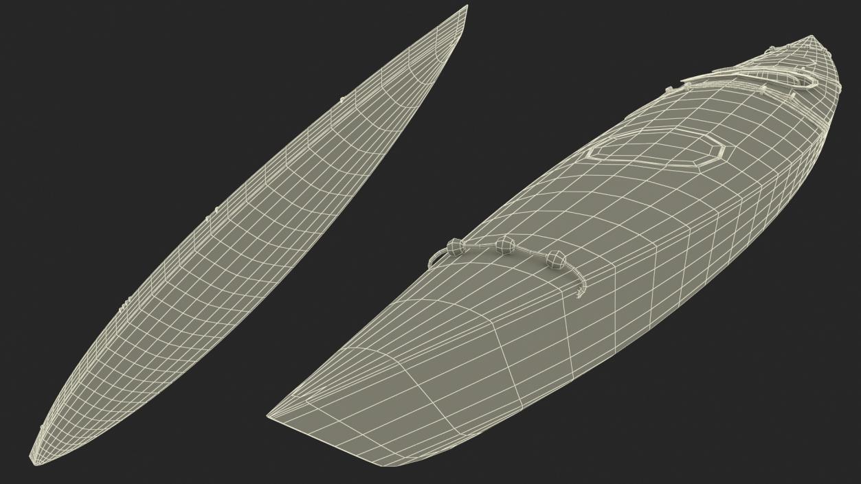 Wooden Kayak 3D